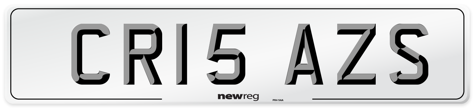 CR15 AZS Number Plate from New Reg